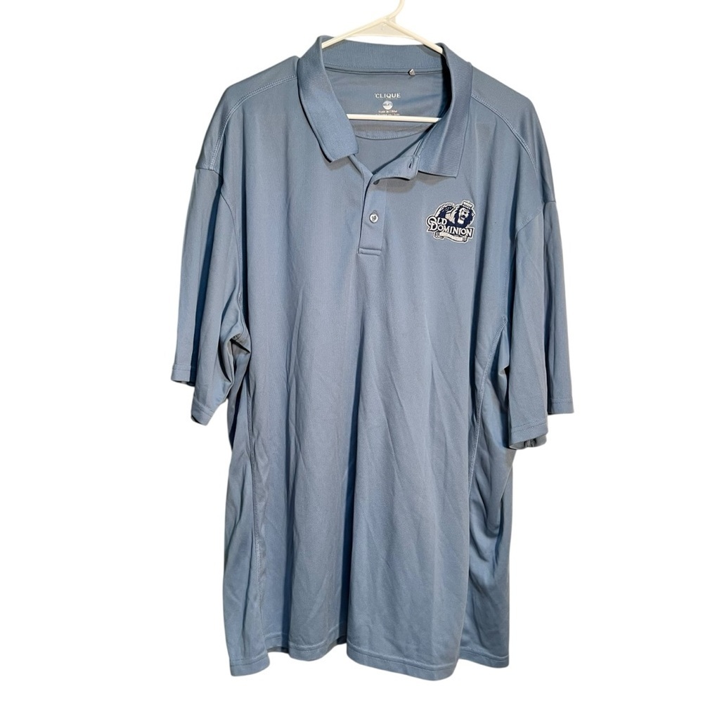 Clique Men's Size 4XL Polo Shirt Light Blue Old Dominion University ODU Monarchs